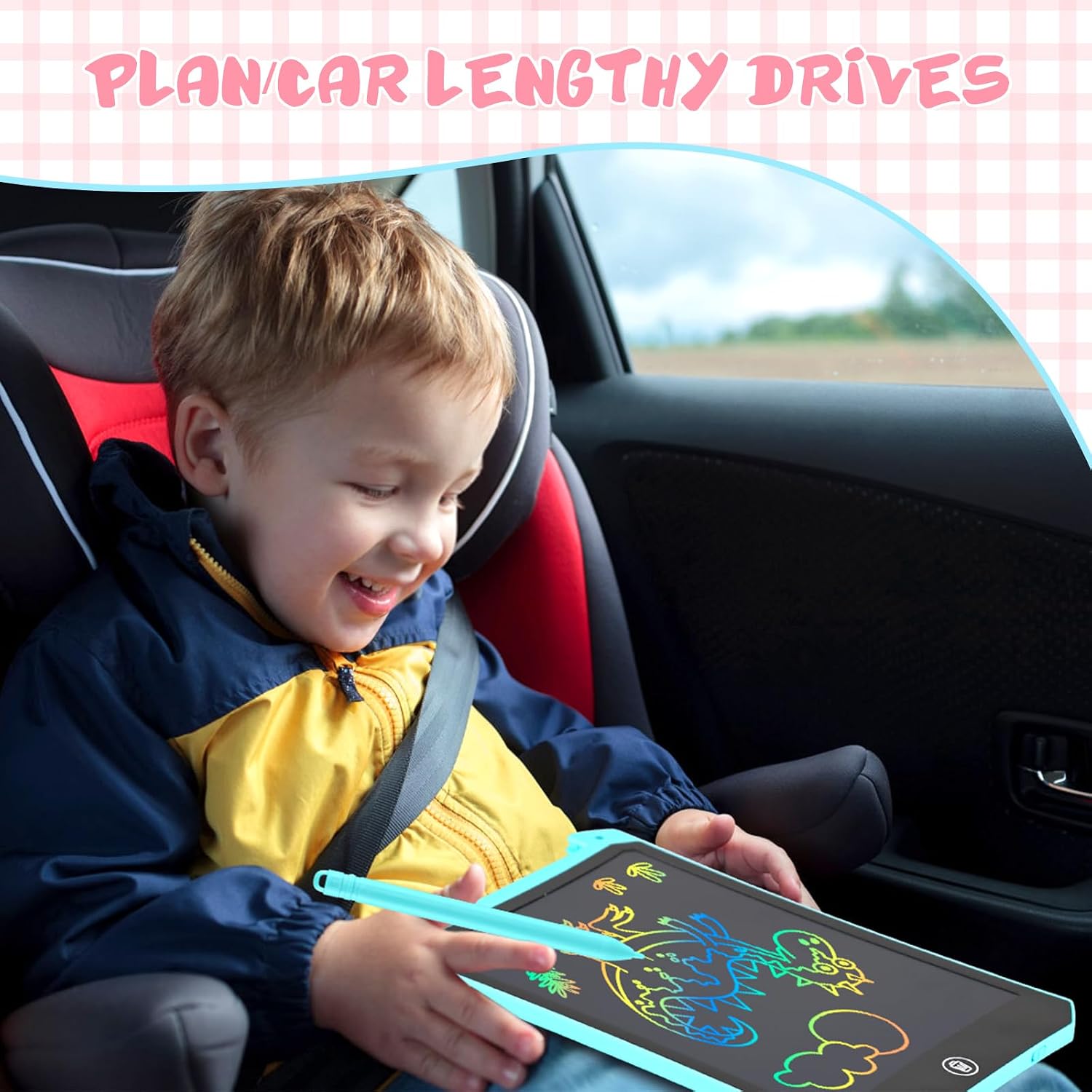 EooCoo Kids LCD Writing Tablet, Mess Free Coloring Books, Travel Toys